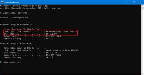 mostrar ip de mi pc.